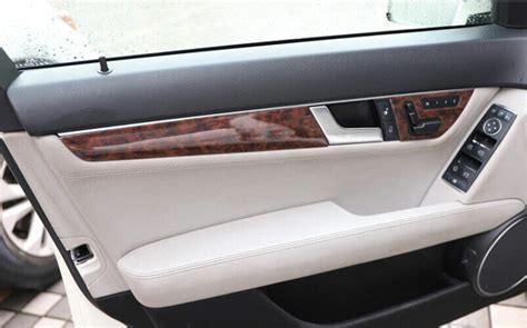 For Mercedes Benz C Class 2008 2014 Agate Wood Grain Inner Door Panel