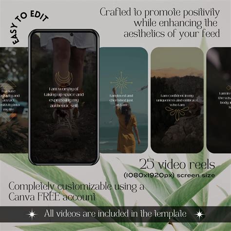 Instagram Video Reel Templates Canva Inspirational Quote Pack