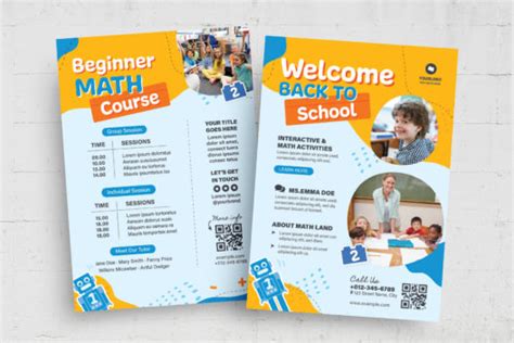 School Math Education Flyer Template [psd Ai Vector] Brandpacks