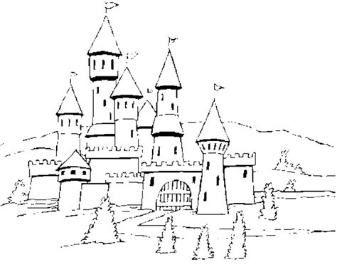 Coloriage Chateau 62038 Bâtiments et Architecture Dessin à