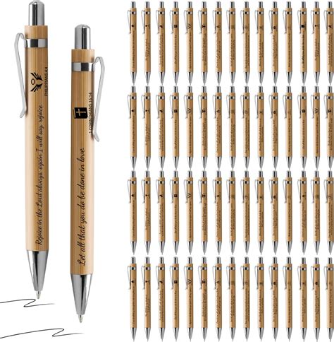 Amazon 60 Pcs Bible Verse Ballpoint Pens Bamboo Christian Pen