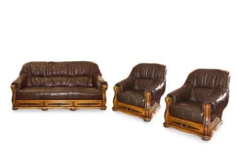 Sherwood Leather Piece Suite Chesterfields Direct