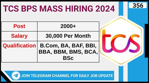 TCS BPS Mass Hiring 2024 TCS Off Campus Drive 2024 Any Graduate