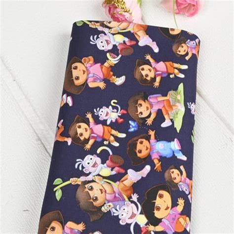 Dora The Explorer Fabric Cartoon Fabric Cotton Fabric By The Etsy