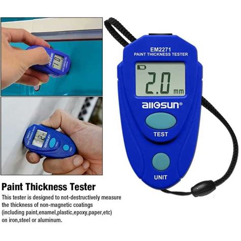 Allosun Em Digital Painting Thickness Meter Mini Lcd Car Coating