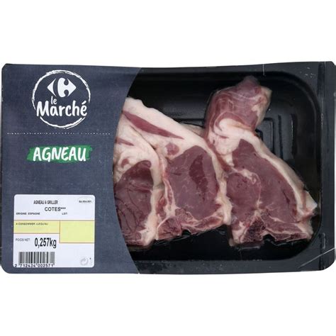 Viande d Agneau côtes sans os à griller CARREFOUR LE MARCHE la