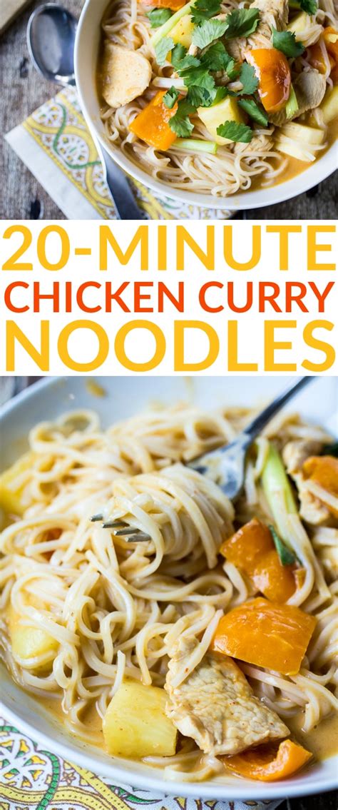 Slurpy Thai Curry Noodles With Chicken And Pineapple Recipe The