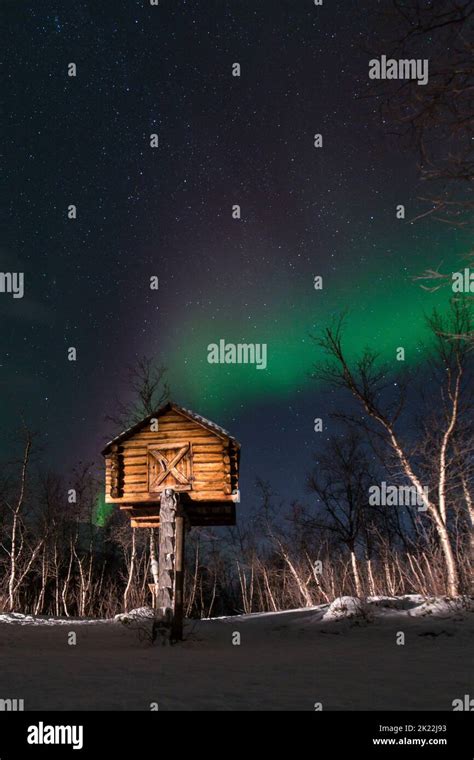 Northern Lights Abisko Sweden Stock Photo Alamy