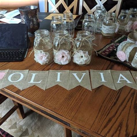 12 Mason Jar Wedding Centerpieces Rustic Wedding Burlap Etsy