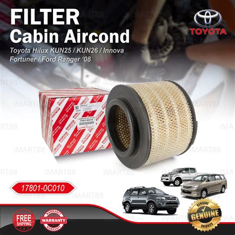 Original Toyota Element Air Filter Hilux Kun Kun Innova Fortuner