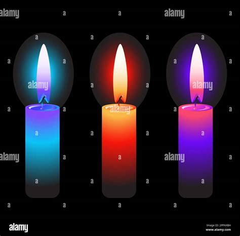 Black White Candle Stock Vector Images Alamy