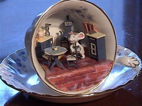 Miniature display, Teacup crafts, Tea cups