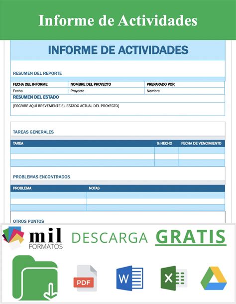 Formato De Reporte De Actividades Diarias De Trabajo En Excel Porn