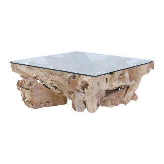 Table basse racine de teck creuse diamètre 120cm 89 souche arbre