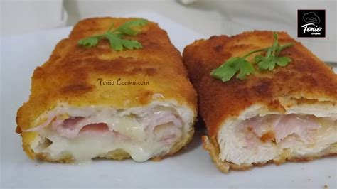 Cómo Hacer El Cordon Bleu Pechugas Rellenas De Jamón Y Queso Toniococina Youtube