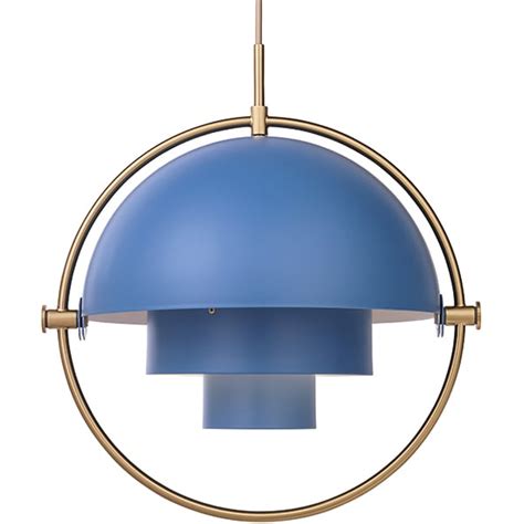 Gubi Multi Lite Pendant Brass Blue Pre Used Design Franckly