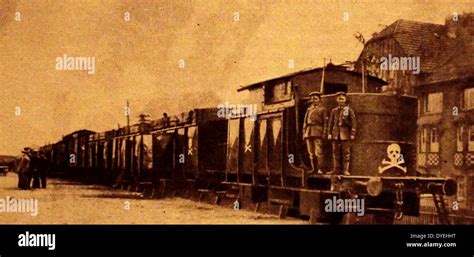 Spartacists seize a train in Eisenach 1919. Spartacist uprising ...