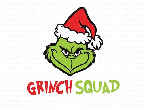 Grinch Squad Svg Grinch Face Svg Merry Christmas Grinch Svg Etsy