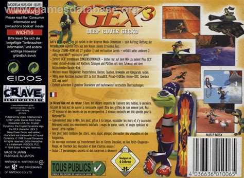 Gex 3: Deep Cover Gecko - Nintendo N64 - Games Database