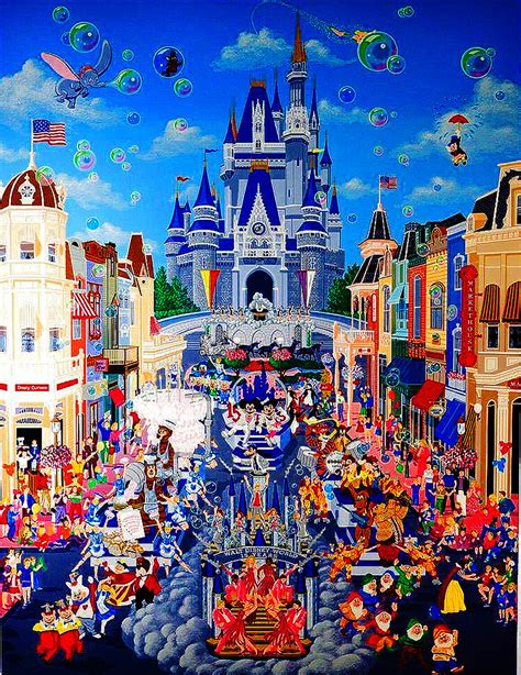 Walt Disney World 1987 Serigraph 30x23 By Melanie Taylor Kent