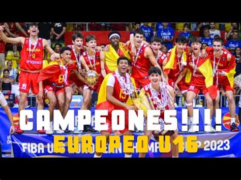 CAMPEONES DE EUROPA ESPAÑA U16 GUILLERMO DEL PINO MVP GILDAS