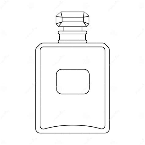 Bottle Of French Perfume Icon In Outline Style Isolated On White Background Stock Vector