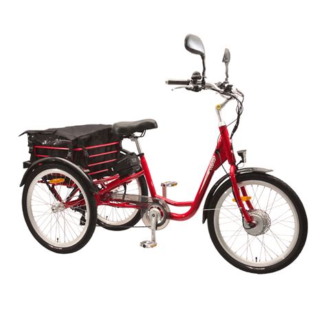 Buy the Tebco Carrier Electric Adult Trike 24" Wheels Red online ...