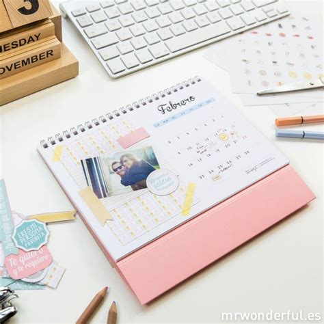 Calendario scrapbooking de sobremesa Haz de 2015 un año inolvidable