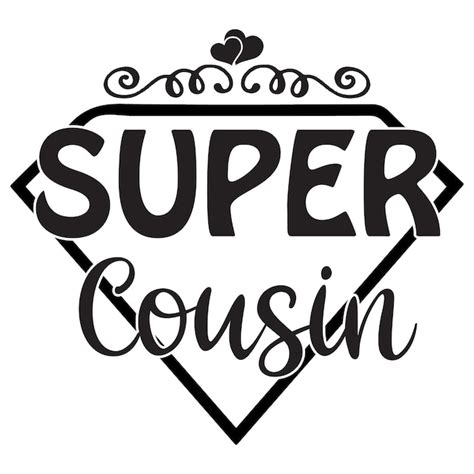 Un Logo Pour Super Cousin Qui Est Sur Fond Blanc Vecteur Premium