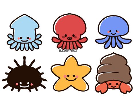 【印刷可能】 海 生き物 イラストや 907364 Blogjpmaehbme