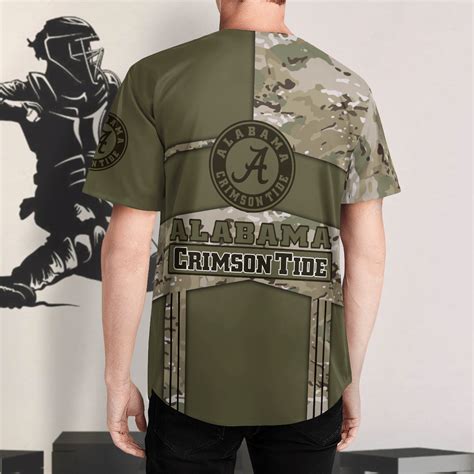 Alabama Crimson Tide Military Style Baseball Jersey