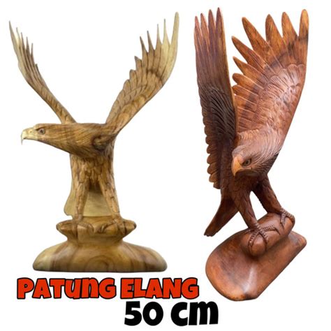 jual patung burung elang  cm kayu patung elang patung burung garuda