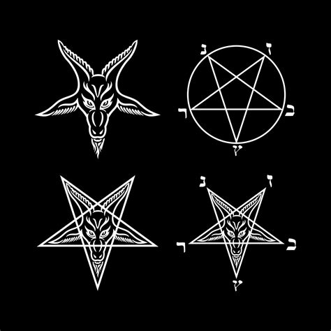 Pentagrama Satánico Símbolos Medieval Ocultismo Magia Sellos Sigilos Llaves Místico Símbolos