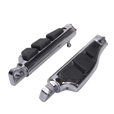 Pair Of Chrome Aluminum Footrest Foot Pegs Footrests Footpegs Left And