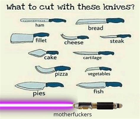 What to cut with these knives? - Meme by DangerousPizza :) Memedroid