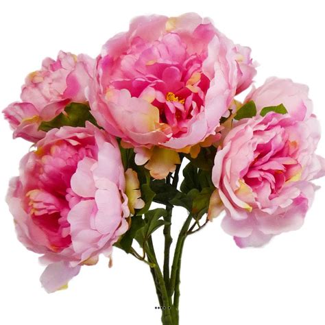 Bouquet De Pivoines Artificielles Tetes Hauteur Cm Du Site