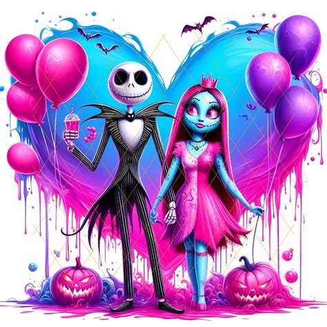 Jack And Sally Valentine Transparent Png Files Dpi High