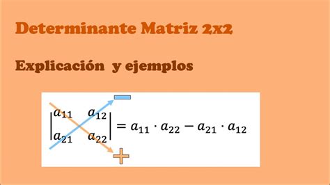 Cálculo del Determinante de una Matriz 2x2 YouTube