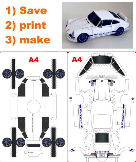 1973 porsche 911 carrera papercraft – Artofit