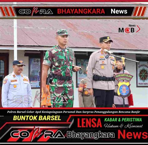 Polres Barsel Gelar Apel Kesiapsiagaan Personel Dan Sarpras