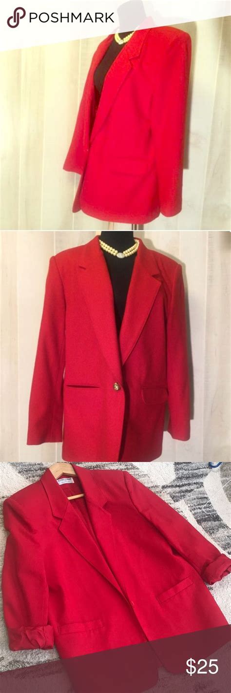 Red Womens Blazer Classic Red Blazer Womens Red Blazer Red Blazer