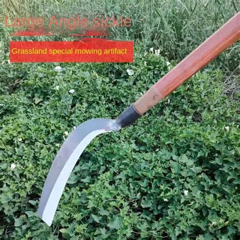 💖 Ready Stock 💖 Agricultural Mowing Sickle Long Handle Lawn Mower Large