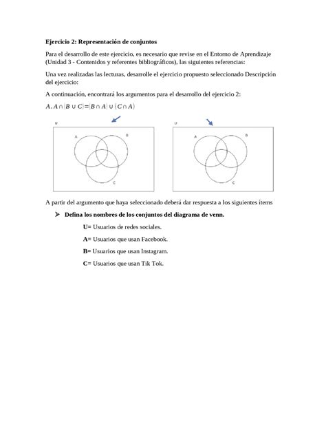 Tarea 3 Aplicación De La Teoría De Conjuntos Ejercicios De Lógica Matemática Docsity