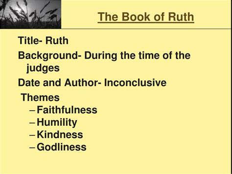 Ppt Life Lessons From The Book Of Ruth Powerpoint Presentation Free