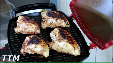 Chicken Breasts On The Weber Q Gas Grill Youtube