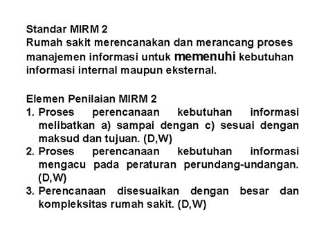 MANAJEMEN INFORMASI DAN REKAM MEDIK MIRM MANAJEMEN INFORMASI