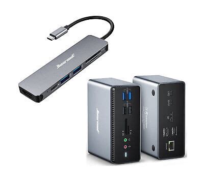 Hiearcool 7IN1 USB C Hub And 14IN1 Docking Station USB C To HDMI Multi