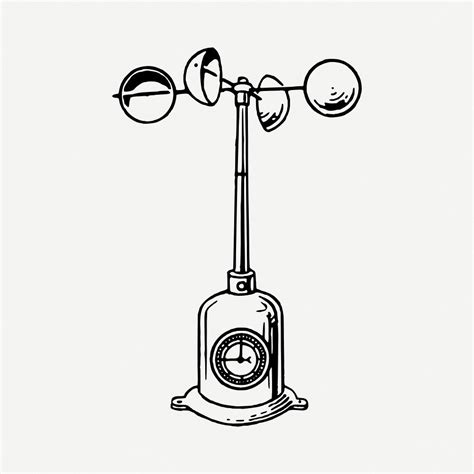 Anemometer Drawing Vintage Illustration Psd Free Psd Rawpixel