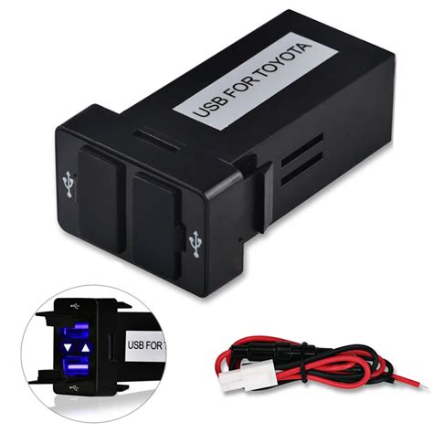 12 V 24 V Ift Usb Araba Arj TOYOTA Sonra 2013 Usb 2 1A 2 Port