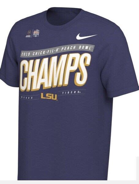 Lsu Tigers Nike National Championship Champs Shirt Men S Large Locker Room 2019 Ebay